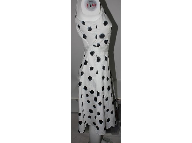 Autre Marque Vestido Mint & Berry Blanco de Algodón con Lunares - vista 3
