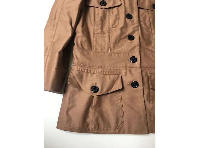 Chaqueta Louis Vuitton Estilo Sahariano de Algodón Caramelo - vista 5
