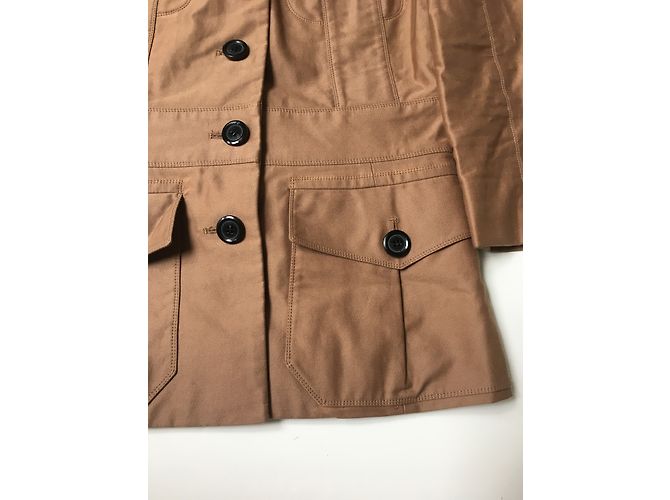Chaqueta Louis Vuitton Estilo Sahariano de Algodón Caramelo - vista 7
