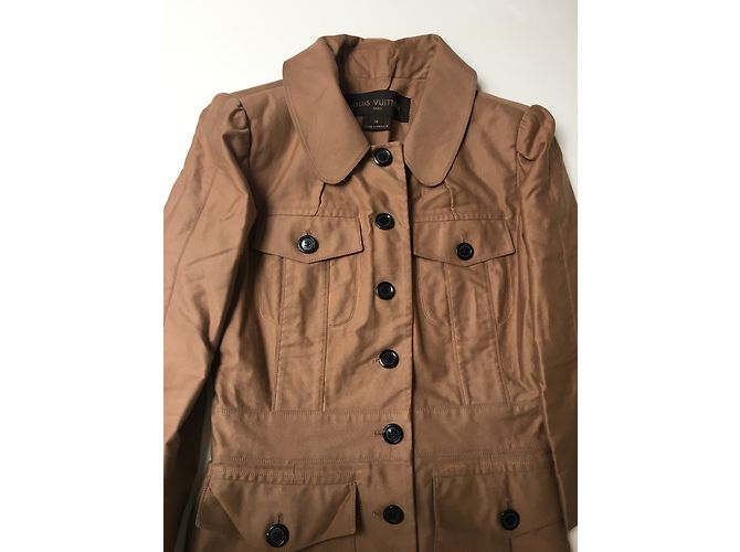 Chaqueta Louis Vuitton Estilo Sahariano de Algodón Caramelo - vista 4
