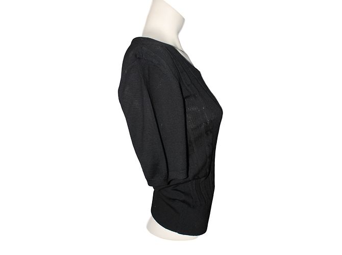 Top de lana negro Louis Vuitton L - vista 2