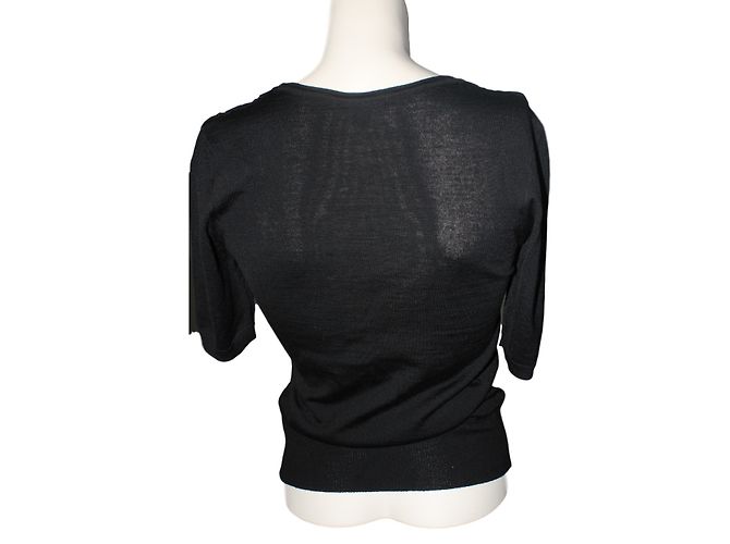 Top de lana negro Louis Vuitton L - vista 3