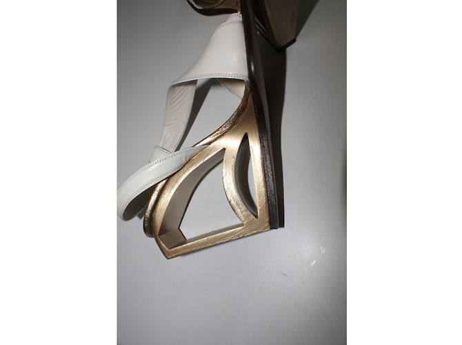 Sandali Jazz Marc Jacobs in pelle bianca e oro Bianco D'oro - vista 5