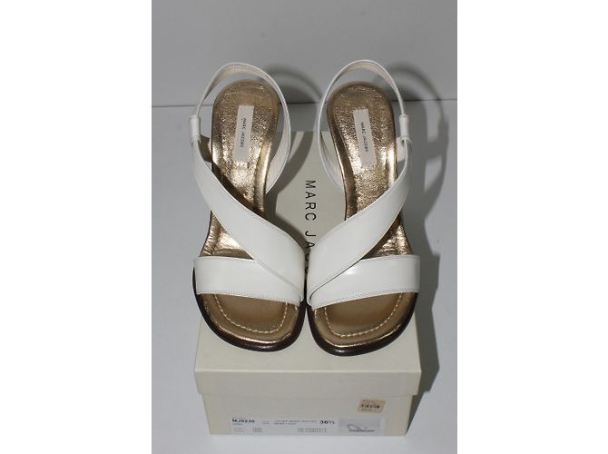 Sandali Jazz Marc Jacobs in pelle bianca e oro Bianco D'oro - vista 2