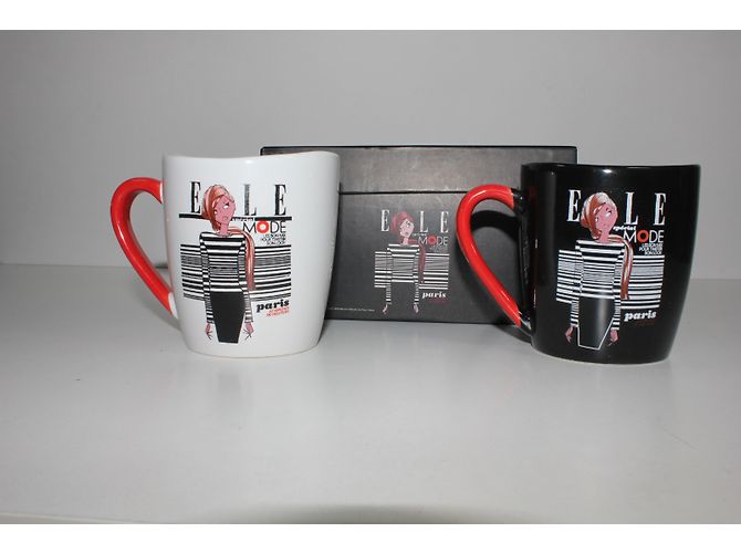 Autre Marque Splash Fashion Elle Coffee Mugs Black and White - view 2