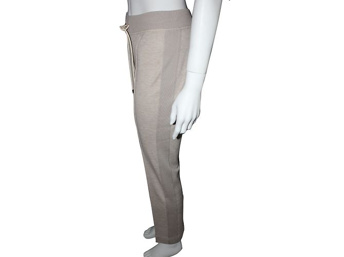 Legging Louis Vuitton de seda e cashmere bege XS - vista 2