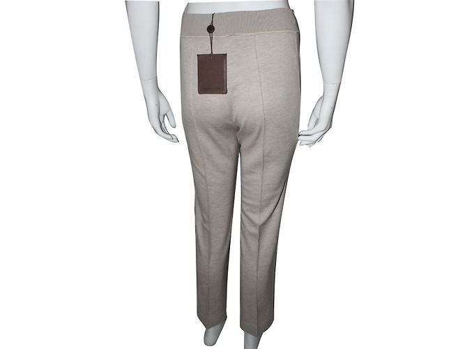 Legging Louis Vuitton de seda e cashmere bege XS - vista 3