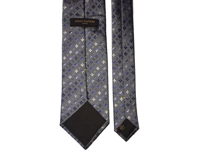 Louis Vuitton Cravate Bleu Gris - vue 2