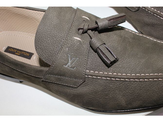 Mocassini Louis Vuitton in pelle marrone taglia 7.5 - vista 3