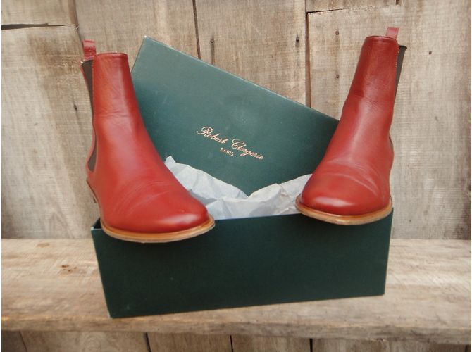 Robert Clergerie Chelsea Boots Lammleder Caramel Karamell - Ansicht 3