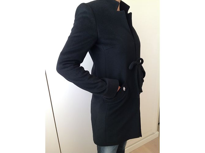 Abrigo Blumarine Negro de Madera - vista 5