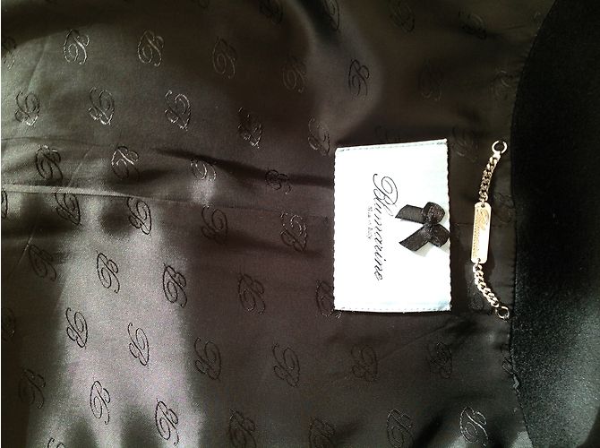 Abrigo Blumarine Negro de Madera - vista 6