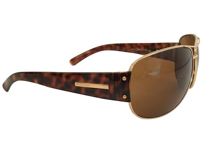Prada Aviator Sunglasses Tortoiseshell Plastic Multiple colors - view 2