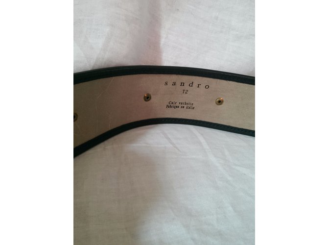 Cintura Sandro Camoscio Beige e Blu Navy - vista 3