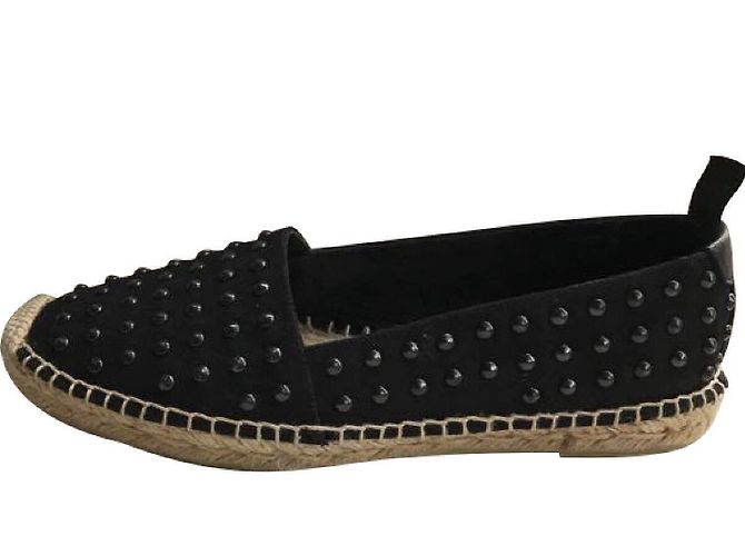Espadrillas Saint Laurent in cotone nere taglia 38 Nero - vista 2