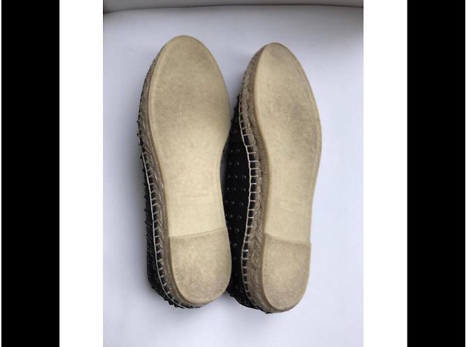 Espadrillas Saint Laurent in cotone nere taglia 38 Nero - vista 4