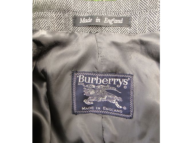 Burberry Grey Wool Coat Men M - view 4