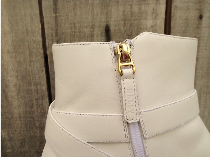 Bally Tayte Leder Stiefeletten Weiß 40 - Ansicht 3