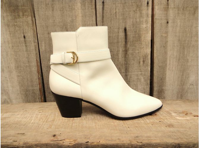 Bally Tayte Leder Stiefeletten Weiß 40 - Ansicht 4
