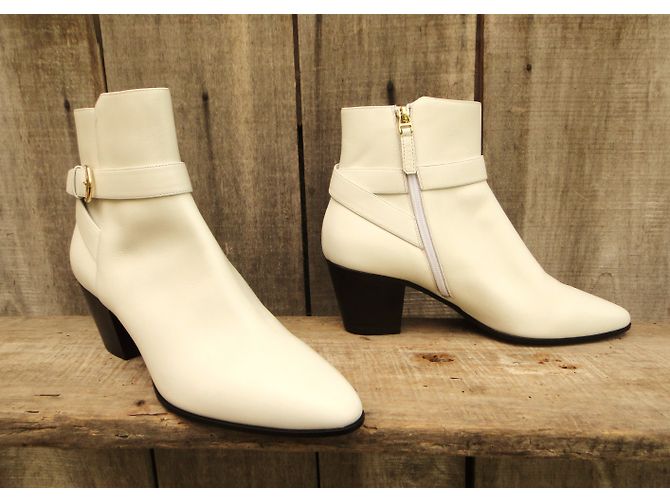 Bally Tayte Leder Stiefeletten Weiß 40 - Ansicht 5