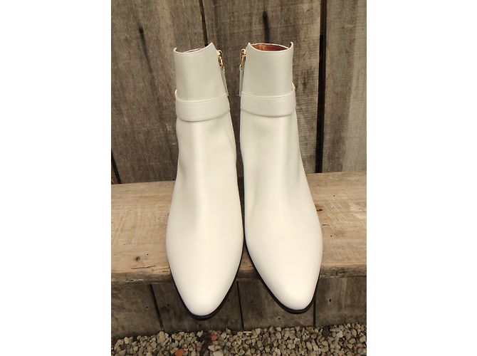 Bally Tayte Leder Stiefeletten Weiß 40 - Ansicht 6