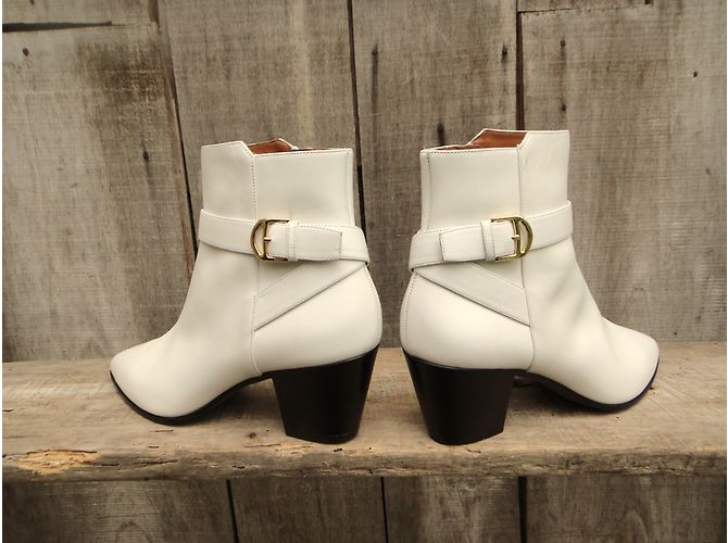 Bally Tayte Leder Stiefeletten Weiß 40 - Ansicht 7