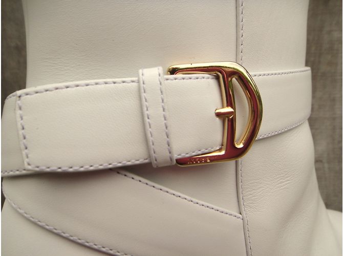 Bally Tayte Leder Stiefeletten Weiß 40 - Ansicht 8