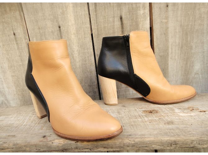 Stivaletti Karine Arabian in pelle beige - vista 4