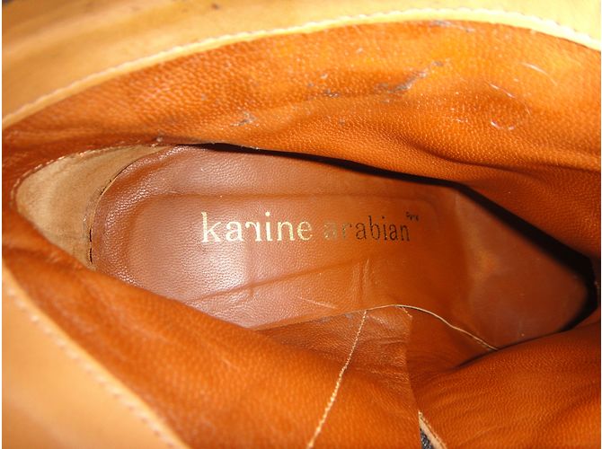 Stivaletti Karine Arabian in pelle beige - vista 9