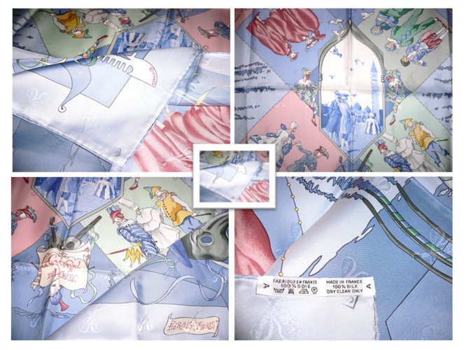 Hermès Cachecol Azul - vista 3