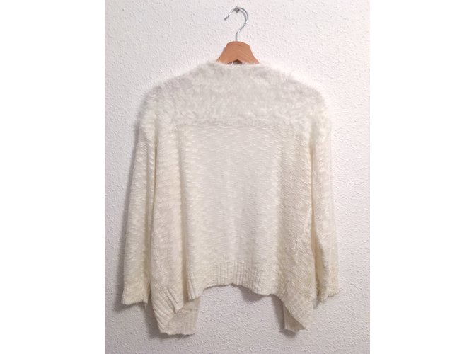 Céline Seltener CELINE Phoebe Philo Fuzzy-Pullover aus Elfenbein Weiß - Ansicht 3