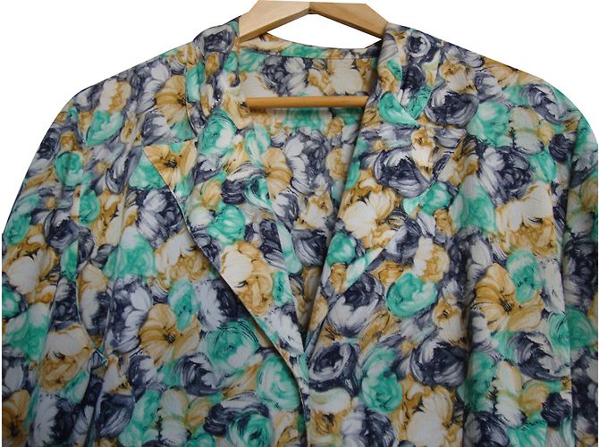 Autre Marque Seidenbluse mit buntem Blumenmuster Mehrfarben - Ansicht 2