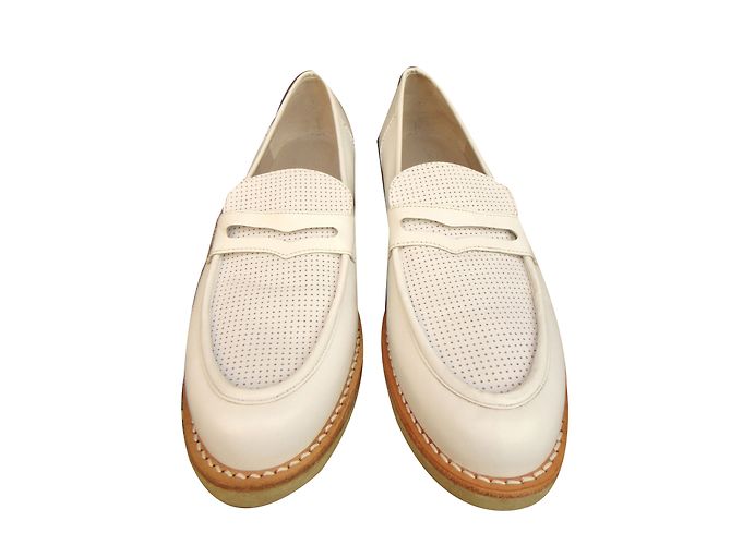 Mocassini Robert Clergerie in pelle bianca Bianco - vista 2