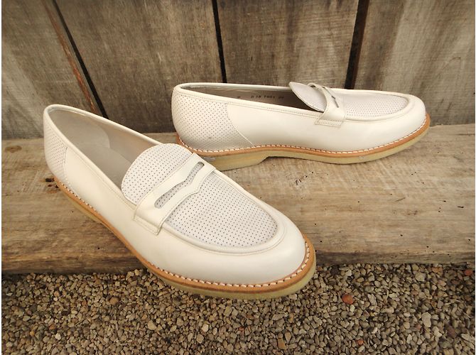 Mocassini Robert Clergerie in pelle bianca Bianco - vista 5