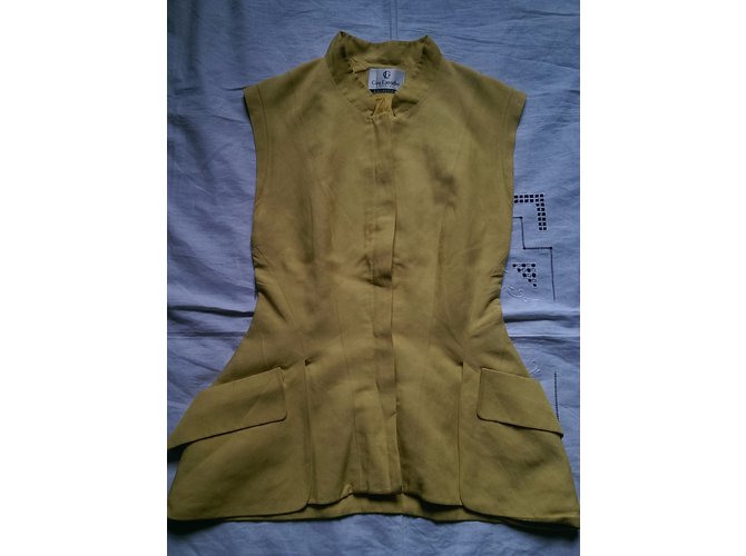 Top Guy Laroche Amarillo de Algodón con Botones - vista 3