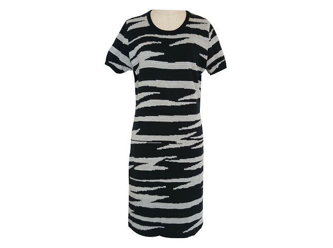 Vestido Jc De Castelbajac de jersey de algodón negro con lurex Gris - vista 2