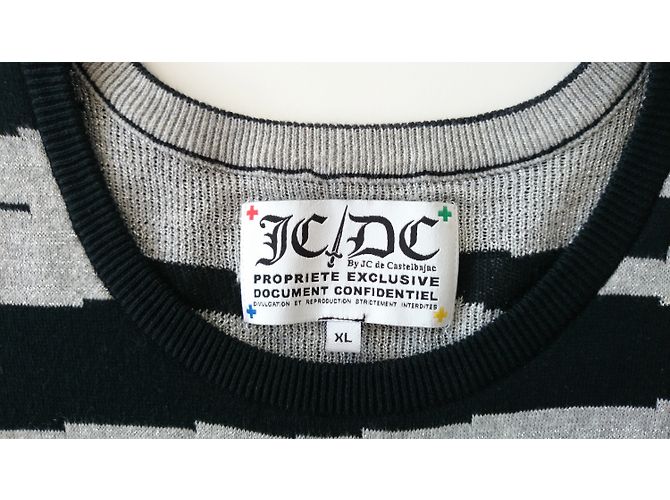 Vestido Jc De Castelbajac de jersey de algodón negro con lurex Gris - vista 3