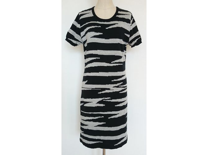 Vestido Jc De Castelbajac de jersey de algodón negro con lurex Gris - vista 5