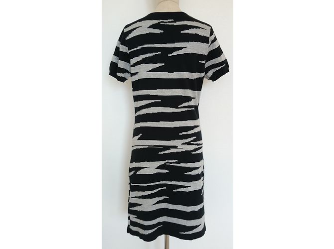 Vestido Jc De Castelbajac de jersey de algodón negro con lurex Gris - vista 6