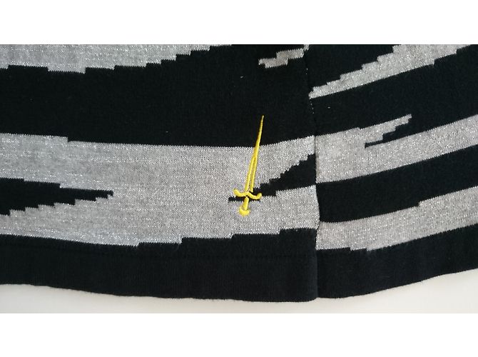 Vestido Jc De Castelbajac de jersey de algodón negro con lurex Gris - vista 7