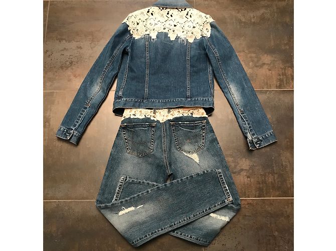 Chaqueta vaquera Pinko azul de algodón corte slim - vista 5