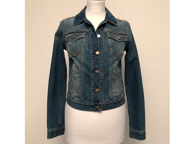 Chaqueta vaquera Pinko azul de algodón corte slim - vista 6