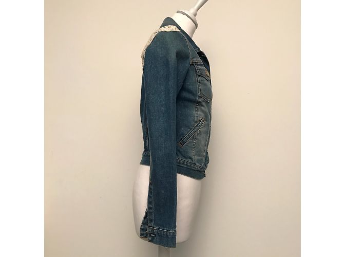 Chaqueta vaquera Pinko azul de algodón corte slim - vista 7