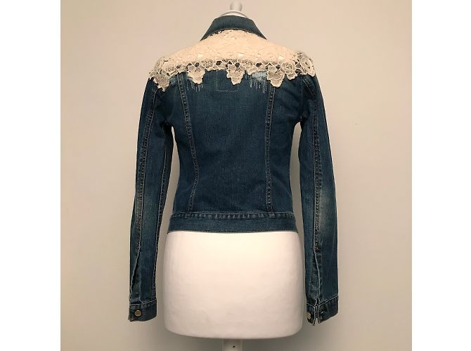 Chaqueta vaquera Pinko azul de algodón corte slim - vista 8