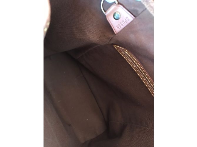 Louis Vuitton Zaino Montsouris MM Canvas Monogram Marrone D'oro - vista 8