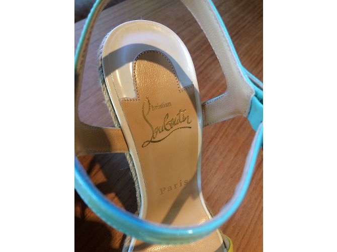 Sandali Christian Louboutin Beige - vista 3