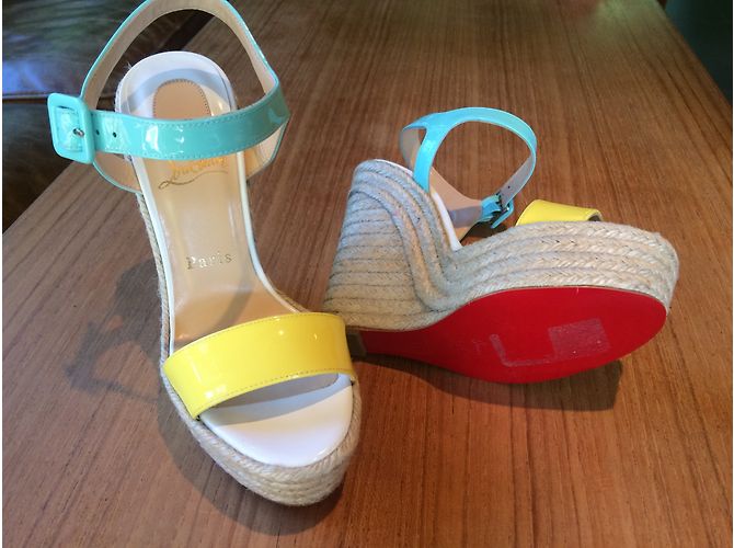 Sandali Christian Louboutin Beige - vista 4
