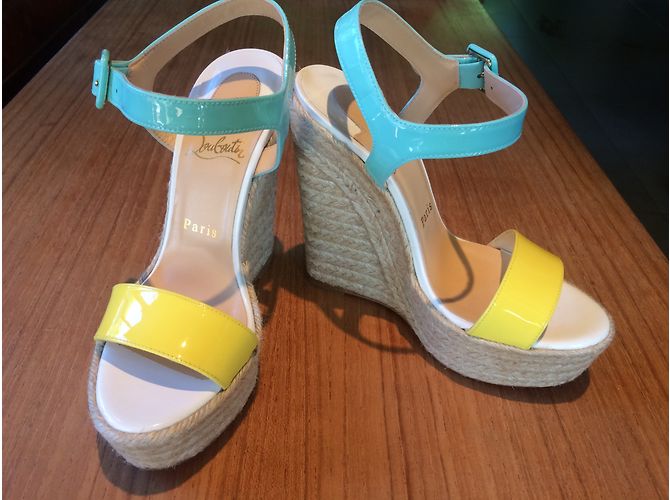 Sandali Christian Louboutin Beige - vista 5