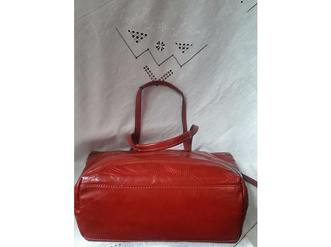 Borsa Coach in pelle rossa verniciata Rosso - vista 6