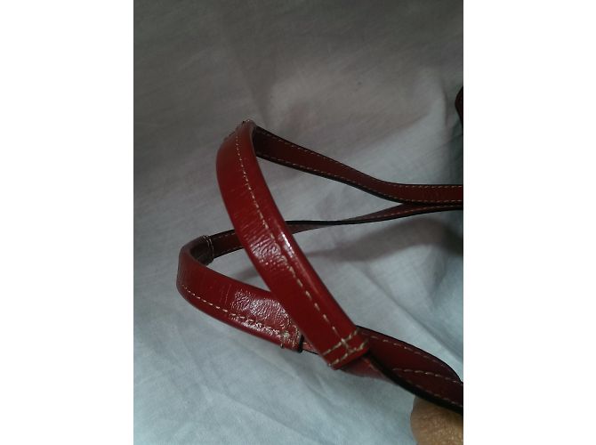 Borsa Coach in pelle rossa verniciata Rosso - vista 7